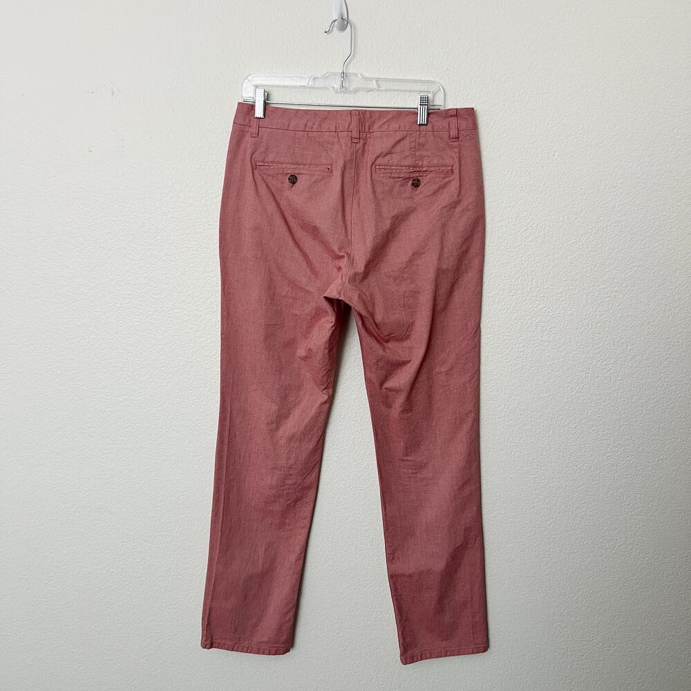 [Bonobos] Sim Straight Chino Pants Coral Red Flat Front Casual Men's Size 32x32 - Picture 2 of 10
